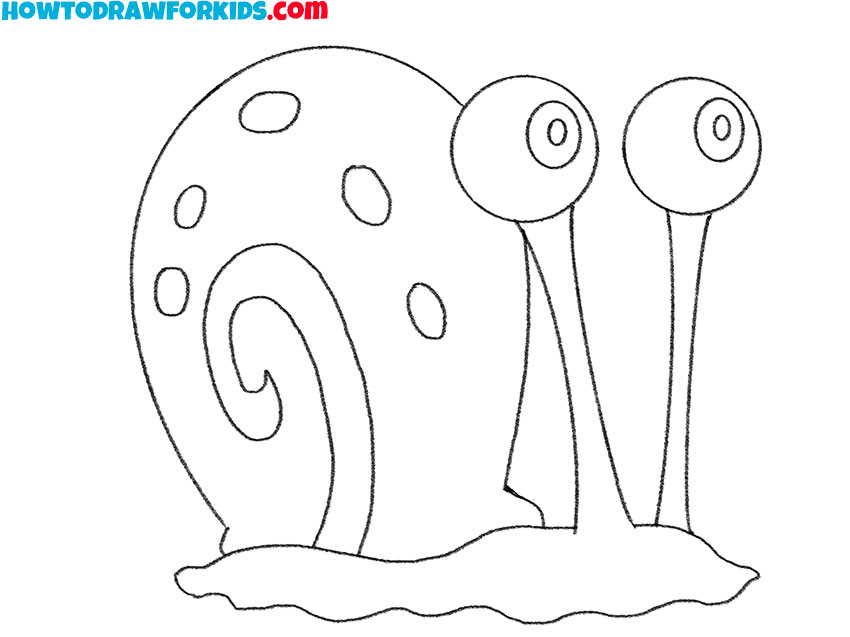 cartoon gary the snail drawing