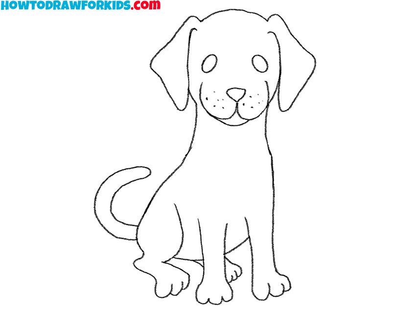 how to draw a black lab for kindergarten