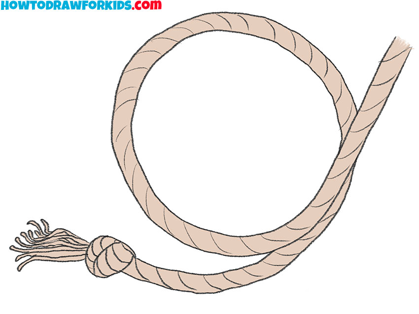 how to draw a rope for kindergarten