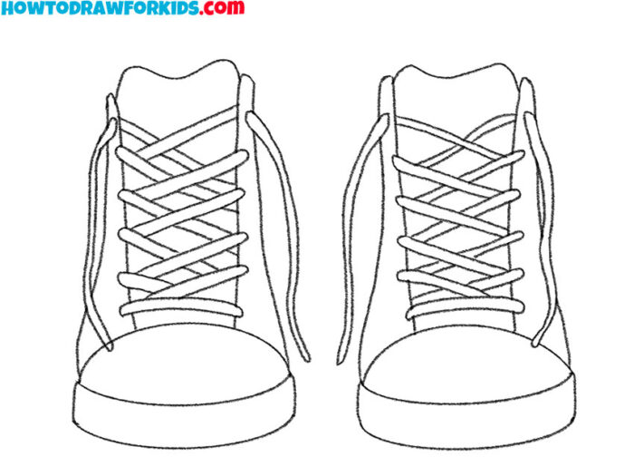 How to Draw Shoes from the Front Easy Drawing Tutorial For Kids