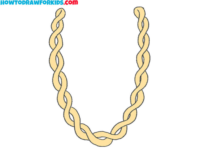 How to Draw a Chain Necklace Easy Drawing Tutorial For Kids