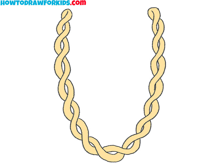 simple chain necklace drawing