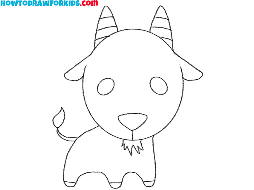 simple goat drawing cartoon