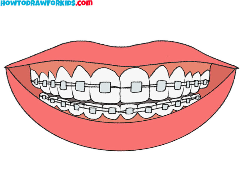 How to Draw Braces Easy Drawing Tutorial For Kids