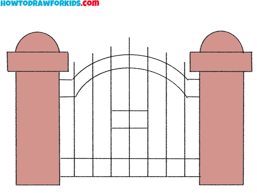 cartoon gate drawing