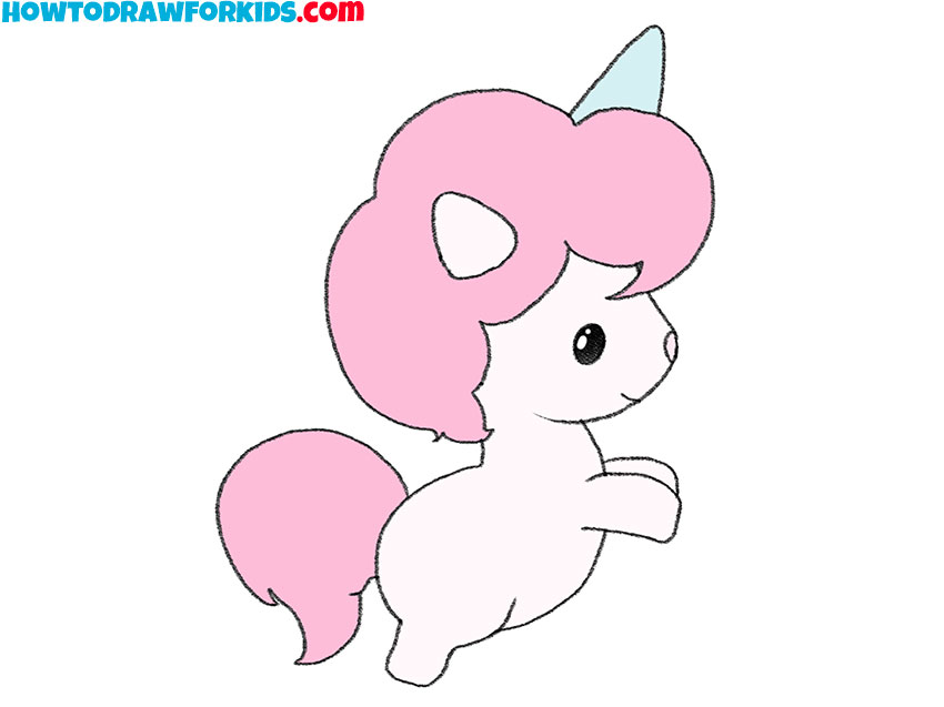 how to draw a unicorn cartoon