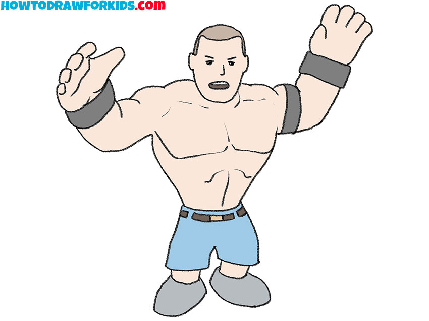 john cena drawing tutorial