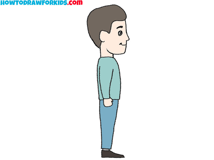 How to Draw a Person from the Side - Drawing Tutorial For Kids