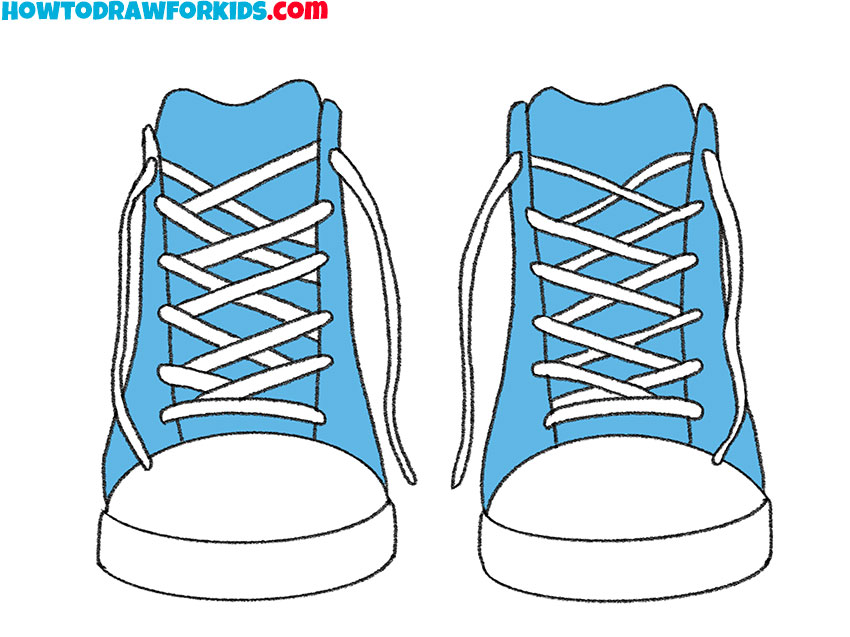 shoes from the front drawing cartoon