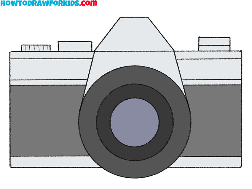 Drawing sketch style illustration of Vintage 35mm SLR Film Camera on  isolated white background Stock Photo - Alamy