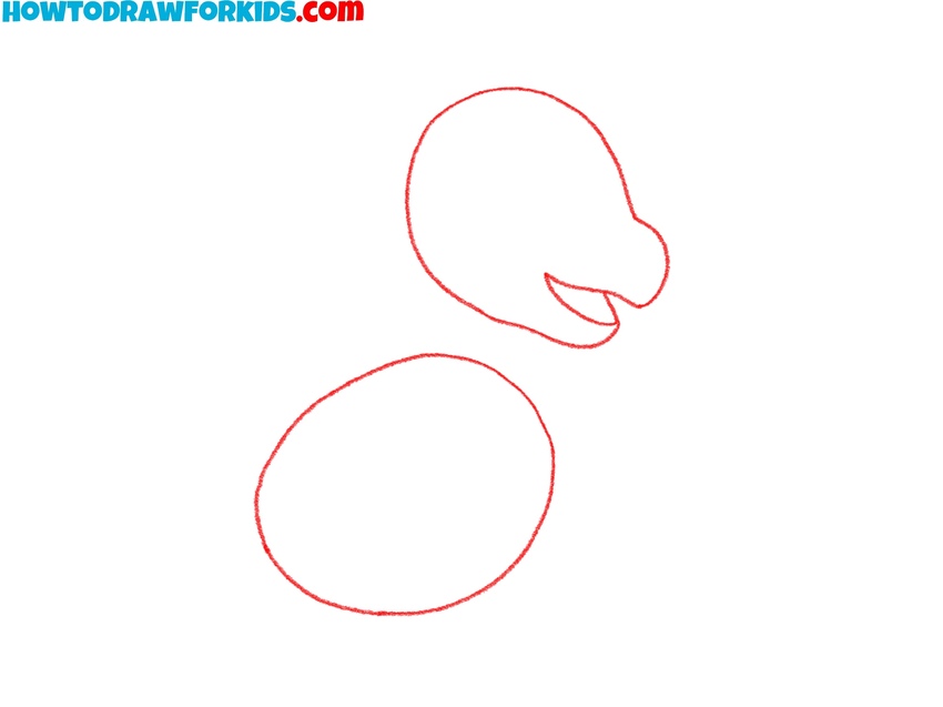 Outline the dragon’s head and body