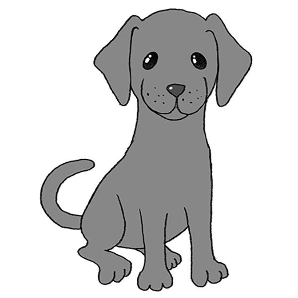 How to Draw a Black Lab Easy Drawing Tutorial For Kids