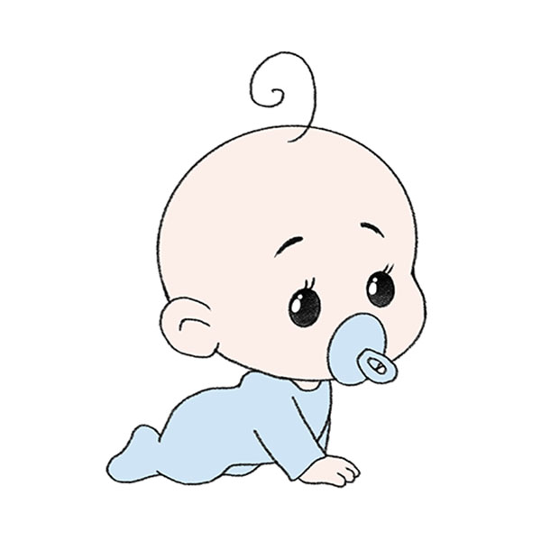 cute baby shower baby boy pram vector illustration drawing Stock Vector |  Adobe Stock