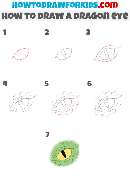 How to Draw a Dragon Eye - Easy Drawing Tutorial For Kids