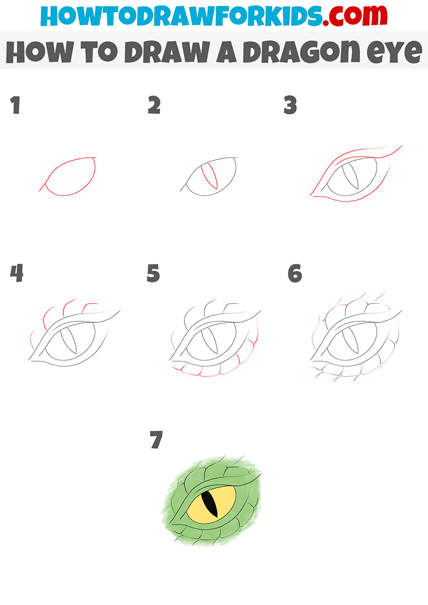 how to draw dragon eyes