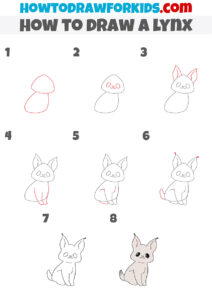 How to Draw a Lynx - Easy Drawing Tutorial For Kids