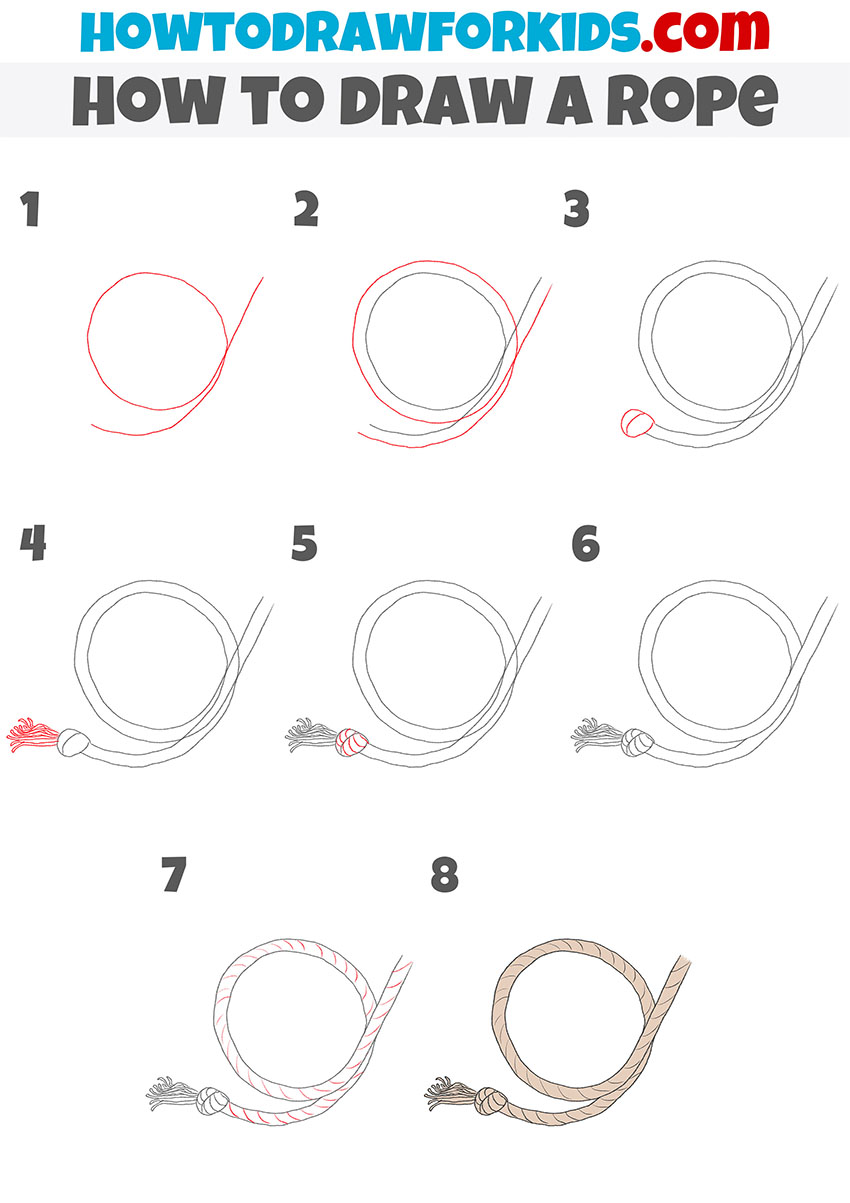 How to Draw a Rope Easy Drawing Tutorial For Kids