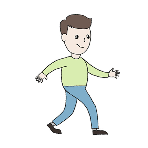 How to Draw a Walking Person - Easy Drawing Tutorial For Kids