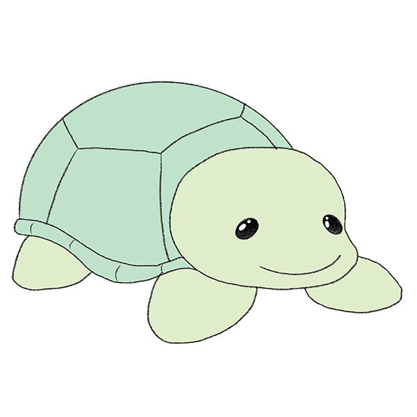 How to Draw an Easy Turtle - Easy Drawing Tutorial For Kids
