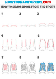 How to Draw Shoes from the Front - Easy Drawing Tutorial For Kids