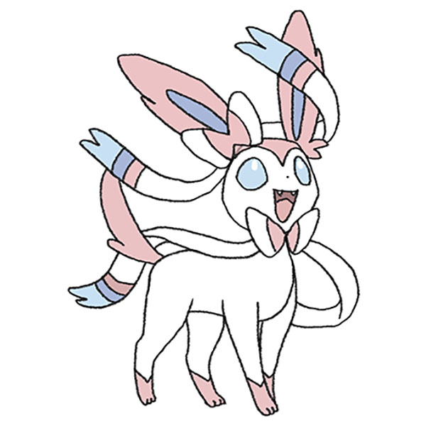 How to Draw Sylveon Step by Step Drawing Tutorial For Kids
