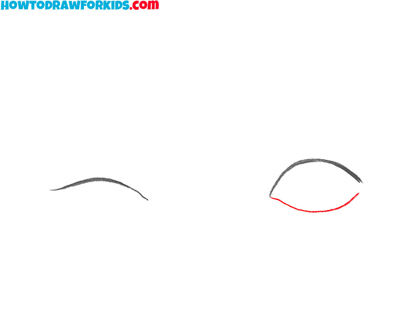 how to draw a simple winking eye