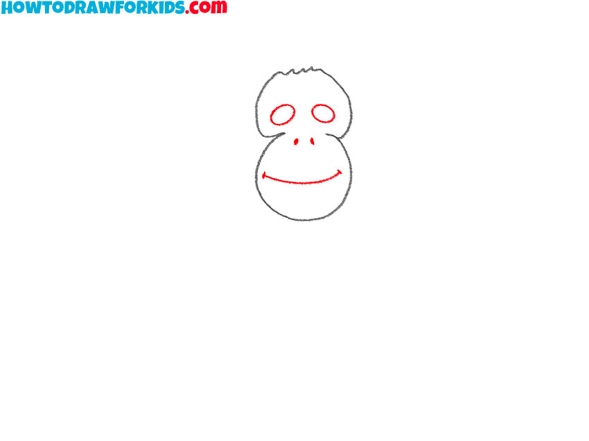 how to draw an orangutan simple