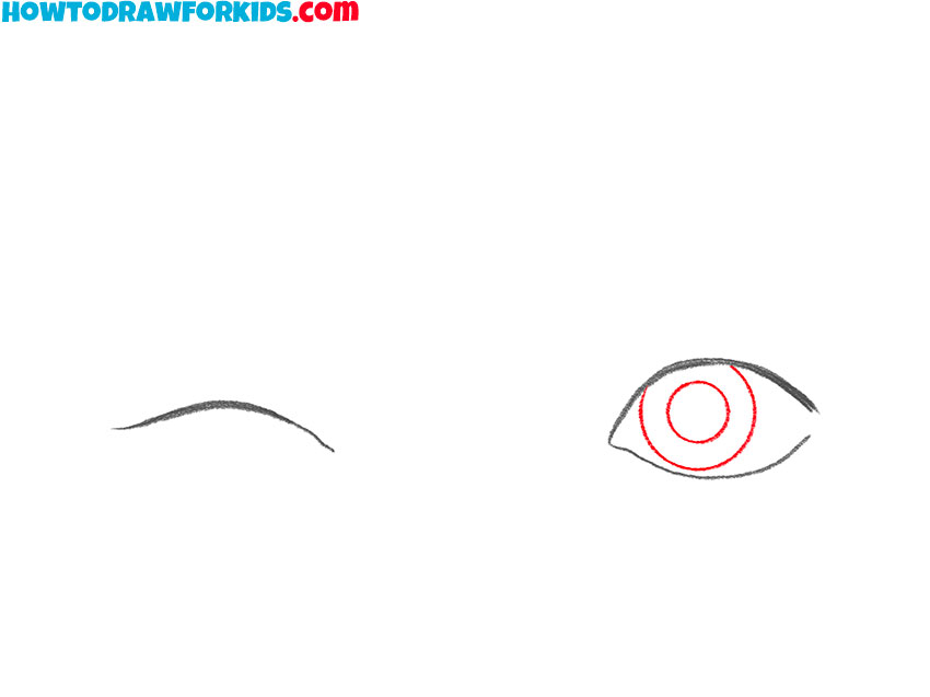 how to draw a cartoon winking eye