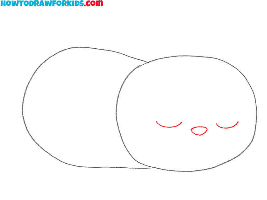 how to draw a cute sleeping cat