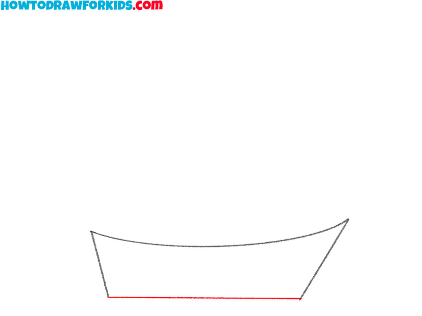 how to draw a small boat step by step
