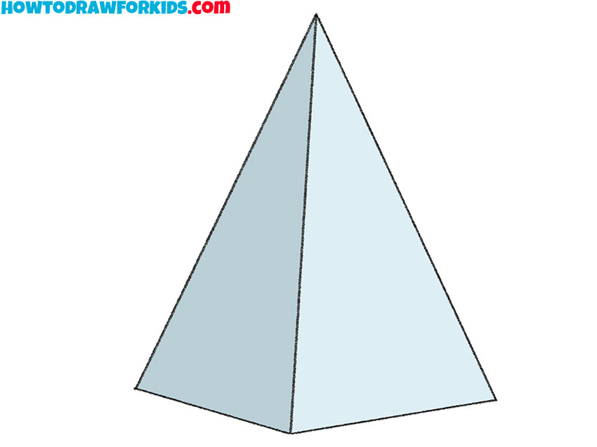 3d pyramid drawing tutorial