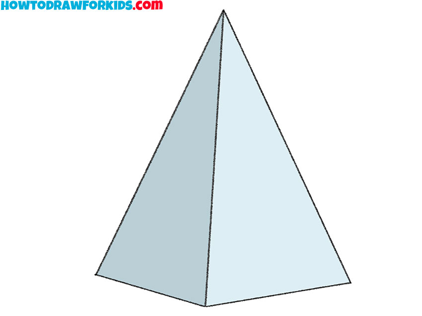 How to Draw a 3D Pyramid - Easy Drawing Tutorial For Kids