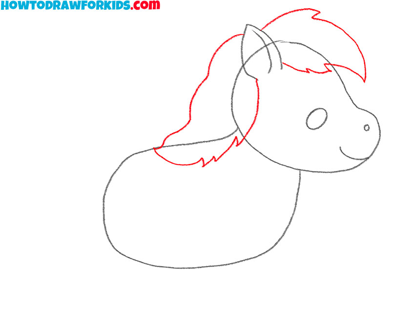 how to draw a cartoon baby horse