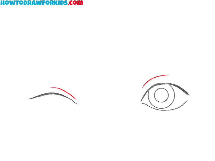 how to draw a cute winking eye