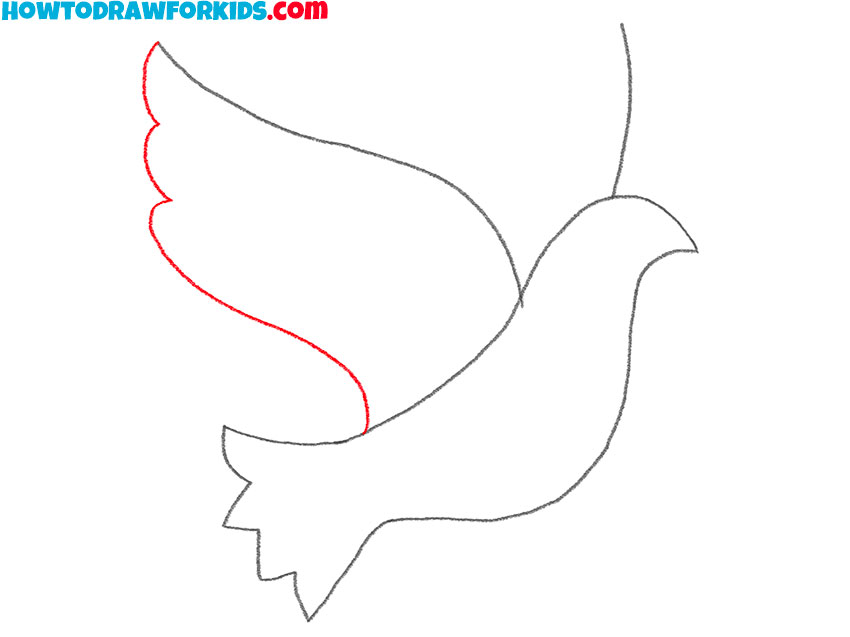how to draw a dove cartoon