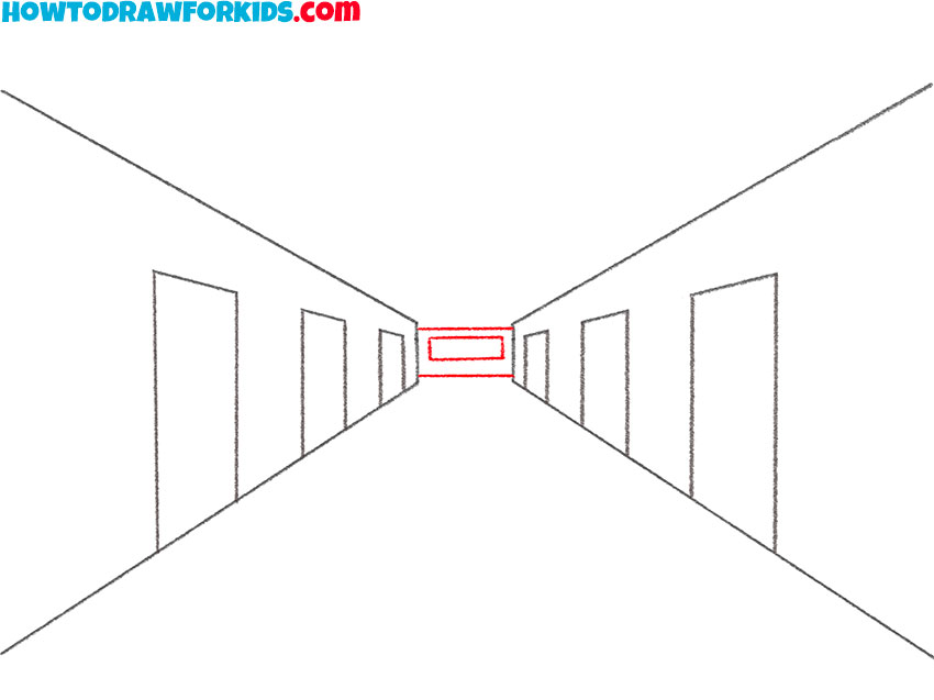 how to draw a hallway for kindergarten