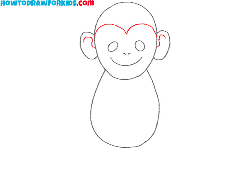 how to draw a simple cute monkey