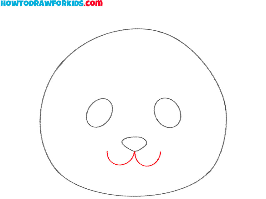 how to draw a simple panda face