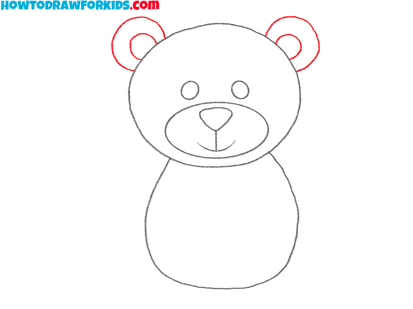 how to draw a teddy bear easy
