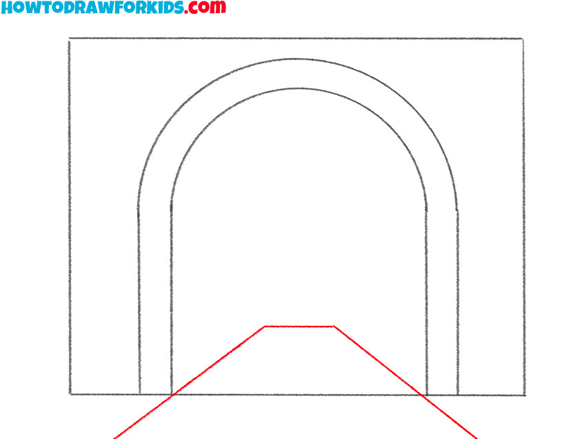 how to draw a tunnel for kindergarten