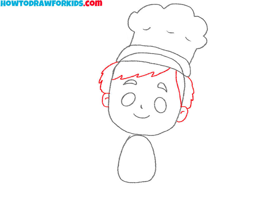 how to draw an easy chef