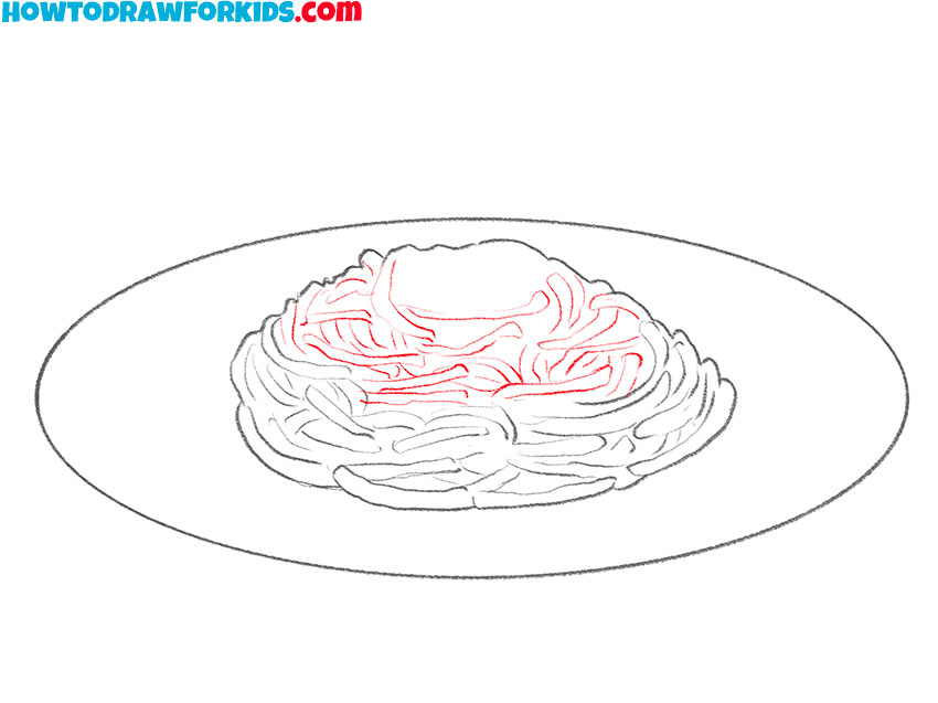 how to draw pasta for kindergarten