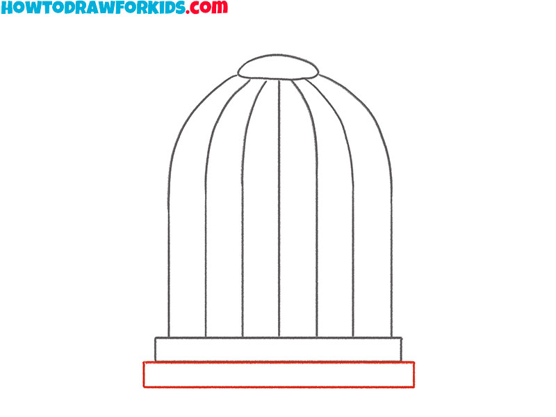 how to draw a cage for kindergarten