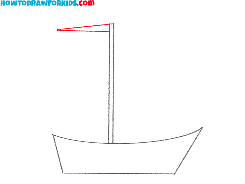 how to draw a cartoon boat