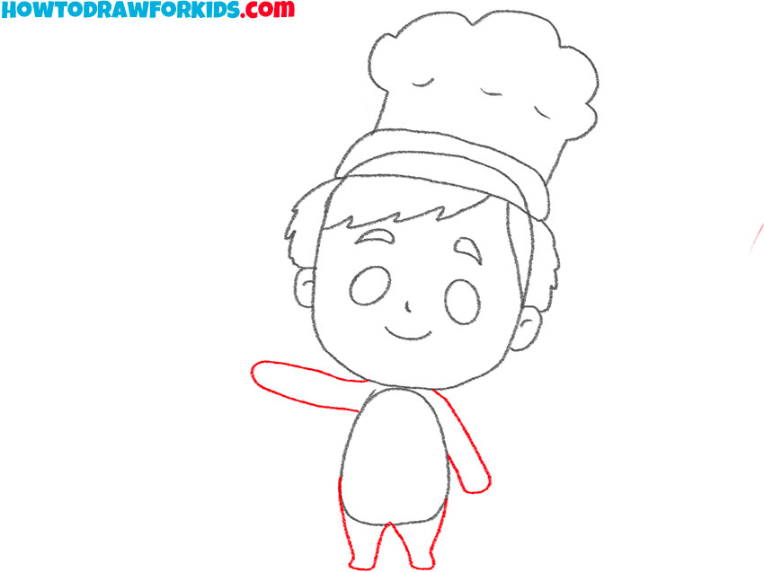 how to draw a cartoon chef step by step