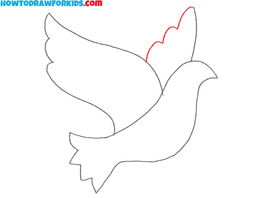 how to draw a cartoon dove