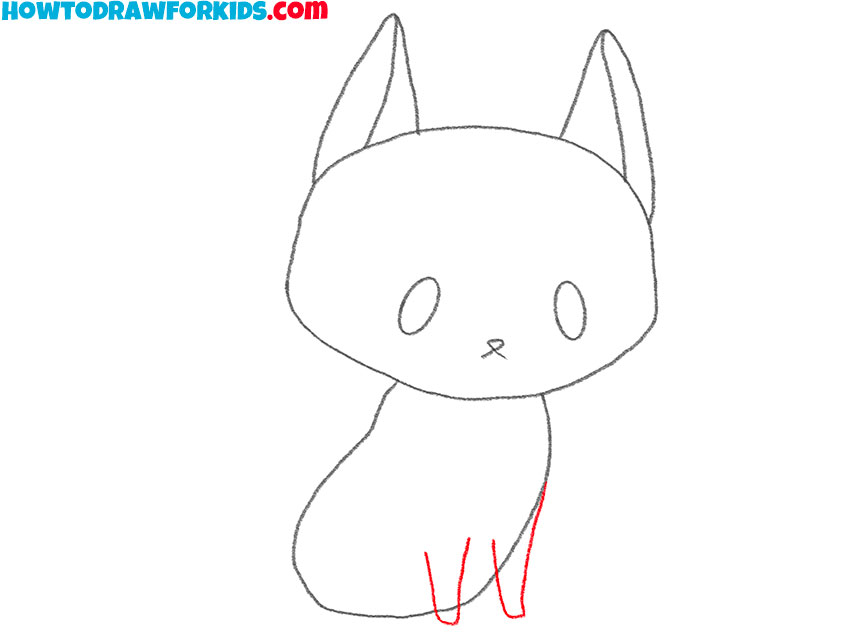 how to draw a chibi cat for kids
