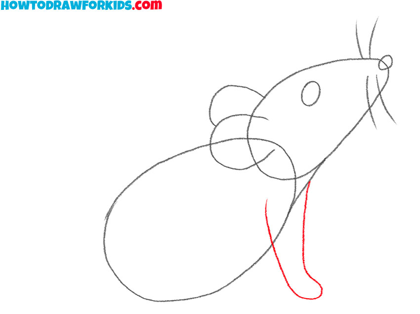 how to draw a cute mouse easy