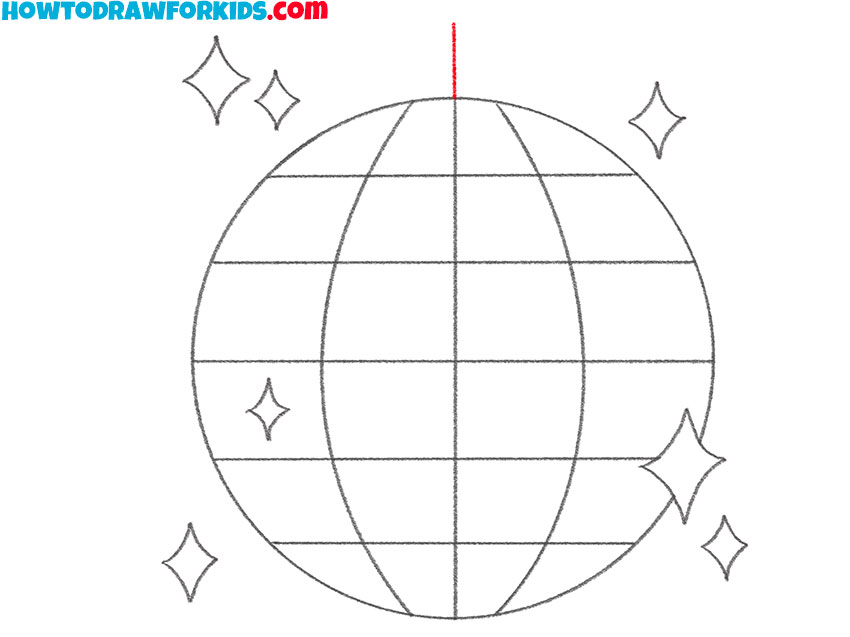 how to draw a disco ball for kindergarten
