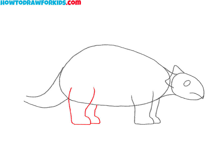 how to draw a realistic ankylosaurus